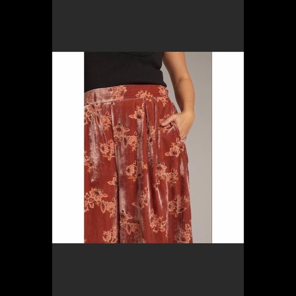 Anthropologie HUTCH Velvet Floral Pants size S - Picture 4 of 4
